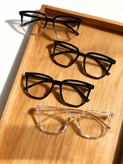 1pc Fashionable Eyeglasses, Sweet & Charming, Made Of PC Material, Anti-Radiation & Anti-Wind, Multi-Color Options, Suitable For Any Occasion For Summer Beach Vacation,Outdoor,Travel Shades Casual Style Oversized Square Frame For Going Out Outfit,Back To School