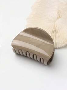 1pc Small Striped Hair Clip, Suitable For Women, Elegant Hair Accessory, Casual Hair Clip, Jaw Clip, Hair Clip, Claw Clip Winter Hair Clutch