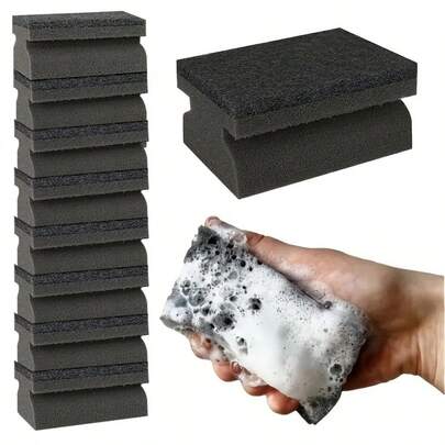 1/5/10/16 Stücke schwarze Utility-Schwämme, dicke Reinigungsblöcke für die Küche, Spülschwämme