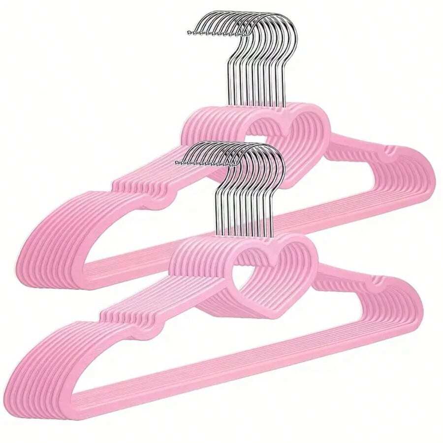 10 piezas de perchas con forma de corazón antideslizantes, estantes de secado multifuncionales