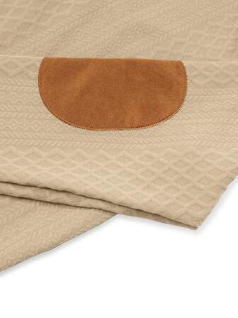 男士提花针织长袖上衣，秋冬简约立领汗衫，纯色圆领T恤，男士长袖T恤，送给男朋友的节日礼物