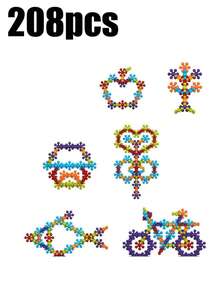 3D Rotating Plum Blossom Building Blocks Toy, Children's Puzzle Snowflake Stacking Toy, Small Gift, Souvenir. During The Puzzle Process, Children Can Exercise Fine Motor Skills; The Process Of Building From 2D To 3D Helps Cultivate Spatial Imagination. - Multicolor - View 8