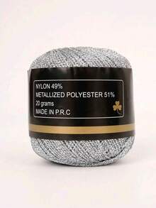 1 لفة من خيط ذهبي لامع 1.5 مم DIY، خيط معدني لخيوط DIY لامعة وزخرفية، خيط كروشيه وتريكو للكنزات والأوشحة