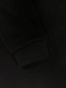 Sudadera con Capucha Casual para Hombre con Cordón, Bloques de Color y Detalles de Moda - Negro - Ver 2