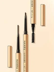 Lápis de Sobrancelha Ultrafino, À Prova d'Água, Resistente a Suor, de Longa Duração e Sem Borrões, Efeito de Pó Natural de Sobrancelha