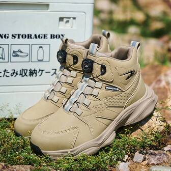 男士时尚新款工作鞋，抗冲击、抗穿刺、轻便、柔软、耐用、防滑、舒适鞋底、纽扣系带