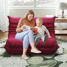 Bean Bag Chair, Fireside Chair, Large Bean Bag Chair For Adults, Bean Bag Chairs For Teens With High-Resilience Foam, Non-Slip Base Floor Lounge Sofa,Living Room