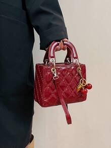 Dedoo Niche 高端 Dafei 女款包 2026 時尚奢華熱銷新款刺繡包，手提包、肩背包與斜挎包，適用度假旅行、通勤、禮物、派對、新娘包 - 酒紅色 - 查看 8