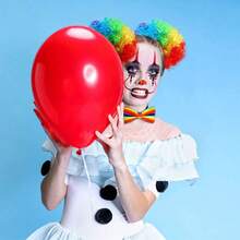 4 Pcs Clown Accessories For Women Includes Hair Clip On Puff Buns Jewel Rhinestone Stickers Clown Bowtie For Cosplay Party Clown, Clown Accessories, Pennywise, Clown, Clown Accessories, Pennywise