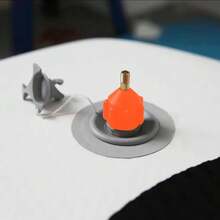 空气阀适配器防尘耐磨划艇空气阀适配器尼龙皮划艇充气泵适配器适用于板船充气泵适配器桨船皮划艇空气阀泵连接器组合套件黑色/橙色