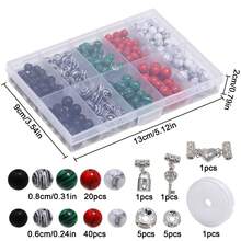 Zestawy 200 sztuk koralików z kamienia naturalnego, labradoryt, onyks, koraliki, zestaw do tworzenia biżuterii, zapięcie magnetyczne, elastyczny sznurek, bransoletka DIY dla zakochanych - zestaw koralików z kamienia - Zobacz 10