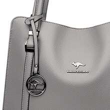 KAIDIFEINIROO Luxury Handbags Woman Bags Designer Big Shoulder Bags For Women's 2025 Large Capacity Ladies Leather Hand Casual Tote Bag - Grey - View 7