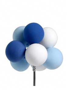 8件/16件彩色迷你气球蛋糕装饰适用于生日婚礼派对蛋糕甜点装饰用品 - 彩色 - 查看 9