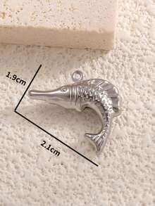 1 件不锈钢鱼形吊坠，适合 DIY 珠宝制作、项链、手链、手机吊饰、钥匙扣 - 魚 - 查看 9