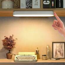 Casa HuLu ®   Luz de Armario LED,Luz LED Magnéticas Táctil Recargables Por USB de 3 Colores para Luces de Dormitorio de Estudiantes, Oficina en Casa,Iluminación de Banco de Trabajo (Blanco) - Blanco-2 - Ver 1