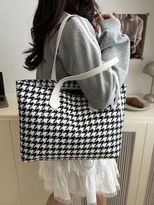 New Luxurious High-End Versatile Women Shoulder Tote Bag - Black - View 6