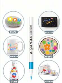 80 Color Large Capacity Acrylic Marker With Soft Tip, Suitable For Beginners To Draw,Birthday Presents For Friends, School Drawings, Back To School,Christmas Gifts,School Supplies,Art Supplies,Stationery - Multicolor - View 4