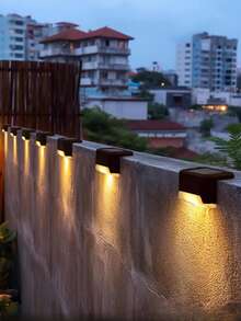 Solar Powered LED Lights, Solar Deck Lights Outdoor Solar Step Lights, Suitable For Stairs, Landscape Lighting, Steps, Fences, Yards, Patios, Touch Lights And Pathways, Available In White Light/Warm Light
