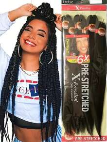 Xpression 6 件装合成光滑 Yaki 辫子预拉伸编织发 - 彩色 - 查看 13