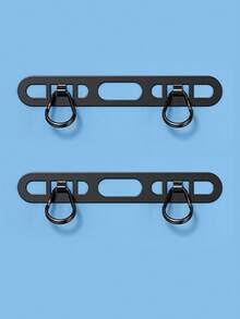 2pcs Metal Ultra-Thin Anti-Lost Backplate, Stainless Steel Clip-On Phone Lanyard Clip, Double Buckle Pad (2 Styles Of Pads Randomly Sent, See Details) - Multicolor - View 15