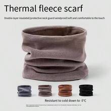 Outdoor Doppelschicht Warm Fleece Nackenwärmer, einfarbig minimalistisch vielseitig windundurchlässiger Nackenwärmer, geeignet für Radfahren, Winterausflüge, Reisen, Camping, Sport