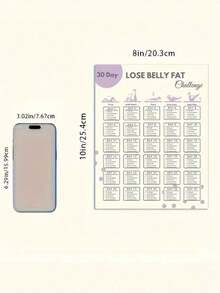 30天居家健身挑战海报套装 | 10个针对手臂、大腿、臀部、腹部和侧腹肌的锻炼计划，不含框，8x10英寸 - 彩色 - 查看 3