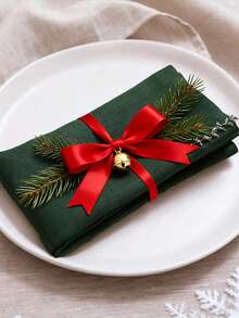Guardanapos de Natal simples de cor sólida, 2/6/12/240 unidades, adequados para restaurantes, salas de estar, festas de fim de ano, decoração de casa
