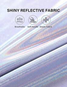 Mens Sequin Top 70s Outfit Disco Rave Party Collared T-Shirt Short Sleeve Breathable Metallic Shirthalloween - Putih - View 11