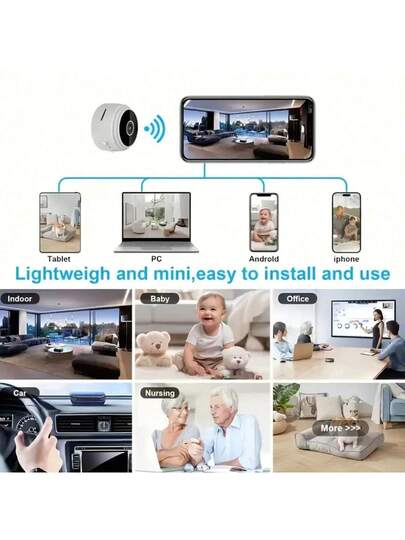 Wireless Mini Home Security Camera, Indoor WiFi Camera Monitoring, Slimme Remote Viewing Via Mobile App, Motion Detection, Easy Setup Easter Butler Assistant view 11