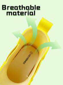 Kids' Soft PVC Rain Boots, Moisture-Wicking & Warm, Fashionable Short Waterproof, Unisex For Boys & Girls, Suitable For Outdoor Wear, Yellow - Yellow - View 4