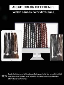 2 piezas Peluca de trenza de cabello sintético natural para niñas con banda elástica, estilo ballet, accesorio para el cabello con lazo decorativo, trenza retorcida y coleta