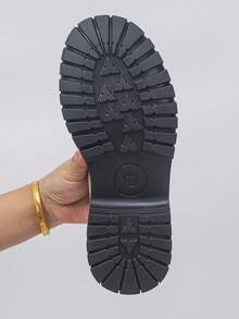 Giày lười đế dày mới dành cho nữ, giày da thời trang đa năng, giày thon gọn cho mọi mùa - Màu Khaki - Xem 8