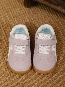 1 Pair Kids' Soft Sole Non-Slip Sports Shoes, Girls' Fashion Versatile Casual Sneakers, Tennis Shoes, New Spring/Autumn Collection - Pink - View 3