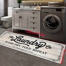Laundry Room Rug Runner - Non-Slip, Durable Polyester With Laundry Room - Wash, Dry, Fold, Repeat Design, Washable, Home Decor And Hallway Entrance, Decorative Floor Covering | Decorative Floor | Nonslip Backing, Laundry Room Accessories