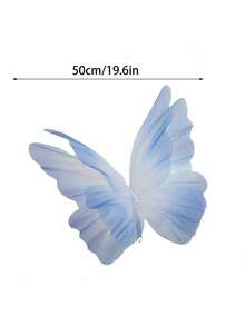 1 pezzo Farfalla artificiale grande per decorazione di feste, 50cm/19,69 pollici, decorazione a parete 3D farfalla per feste, matrimoni, compleanni e forniture per la casa