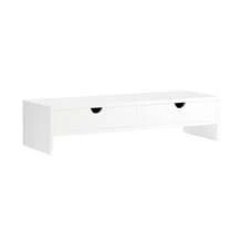 SoBuy BBF02 Monitor Screen Stand Monitor Riser Screen Riser Monitor Stand With 2 Drawers White WHT Approx.: 47x11x18cm - White - View 8