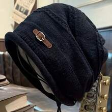 Knitted Knitted Hat, Solid Color Fashion Casual Autumn/Winter Warm Beanie, Suitable For Outdoor Sports For Men And Women