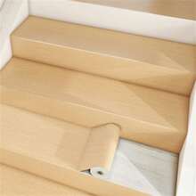 1pc 15cm X 5m Wood Grain Stair Sticker | Self-Adhesive Vinyl Sticker, Suitable For Floor, Furniture, Doors & Windows - Retro Matte DIY Home Decor Repair Patch - Multicolor - View 3
