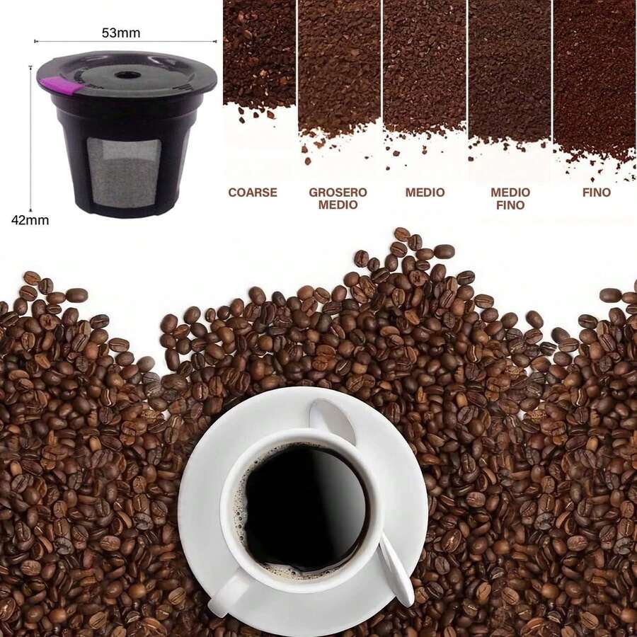 4 Pcs Cápsula de café Recargable,Cápsulas Reutilizables,filtro de café reutilizable ,Tazas de café K Recargables Universales,Compatible con  2.0 y 1.0, serie MINI PLUS - 1 - Ver 1