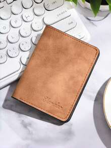 1/2 Peças Carteira de Couro Vertical Ultrafina Masculina, Bolsa de Cartão Minimalista de Dobra Dupla, Textura Semelhante a Camurça, Design de Múltiplos Compartimentos de Cartão, Usado para Armazenamento de Cartão Bancário e de Identificação, Bolsa de Armazenamento de Moedas de Dobra Vertical, Carteira de Cartão, Bolsa de Cartão de Crédito Masculina, Mini Carteira, Capa de Couro Multifuncional Ultrafina para Carteira de Motorista, Capa de Cartão de Identificação com Múltiplos Compartimentos