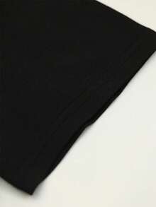 Playeras modernas juveniles estampadas con diseño artístico, cómodas y llamativas - Negro - Ver 3