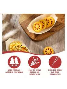 100/200 szt. 5,51" Drewniane talerze w kształcie łódki, tace do sushi, talerze do przystawek, tace do serwowania sushi, drewniana zastawa stołowa, naczynia jednorazowe, artykuły imprezowe, tace cateringowe odpowiednie do restauracji, domu, świąt, hawajskich wesel, talerze świąteczne