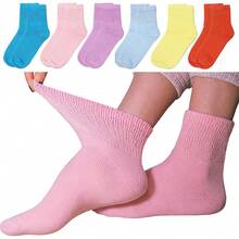 12/6/2Pairs Pairs Diabetes Socks,Cushioned Ankle Socks, Breathable Non-Binding Socks For Men & Women,Soft Ankle Socks, Fat Socks, Thin Breathable Comfortable Socks, - Moisture Wicking, Non-Binding Loose Fit, Breathable Mesh Upper - Machine Washable, Assorted Colors, Unisex Design For Swollen Feet, Cast, And Wide Calf - Perfect For Post-Injury Or Post-Surgery Recover - Multicolor - View 1