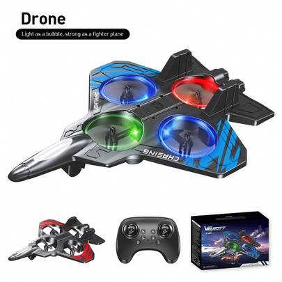 AXNEN Drone planeador E72 nuevo para 2026 con transmisor FPV, aterrizaje con un solo botón, ajuste de 3 velocidades, fácil de realizar varios trucos. Este dron RC es el regalo perfecto para Navidad y Halloween.