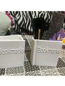 1 件书形书签收纳盒 - 便携、轻便、多色收纳盒、学生桌面收纳盒、桌面装饰、送给爱书人、朋友、家人的礼物、书籍风格设计、简约外观、办公室必备 - 均碼 - 查看 5