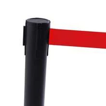 XIANXUS 6Pcs Stanchions, Crowd Control Barriers With 6.5' Retractable Belt, Stainless Steel Stanchion Posts Queue Line Pole - Black - View 4