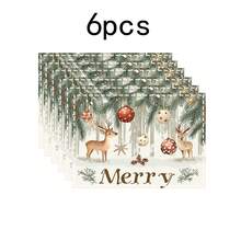 1 set/1 buc/4 buc/6 buc veselă de Crăciun cu model de fructe de pădure și elan, veselă termoizolantă, veselă din poliester lavabilă la mașină, veselă de protecție, decor central, decor zilnic pentru camera de zi a familiei, potrivită pentru decorarea întâlnirilor de grup