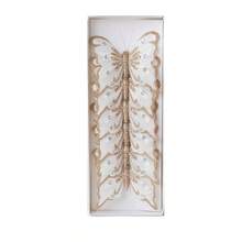 6Pcs Butterfly Christmas Tree Decorations Duckbill Clip Design Glittery Sequined Butterflies For Home Decor - Champagne - View 6