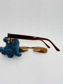 1 Piece Eyeglass Frame, Clip-On, 2 In 1, PROMOTION - Brown-p - View 4