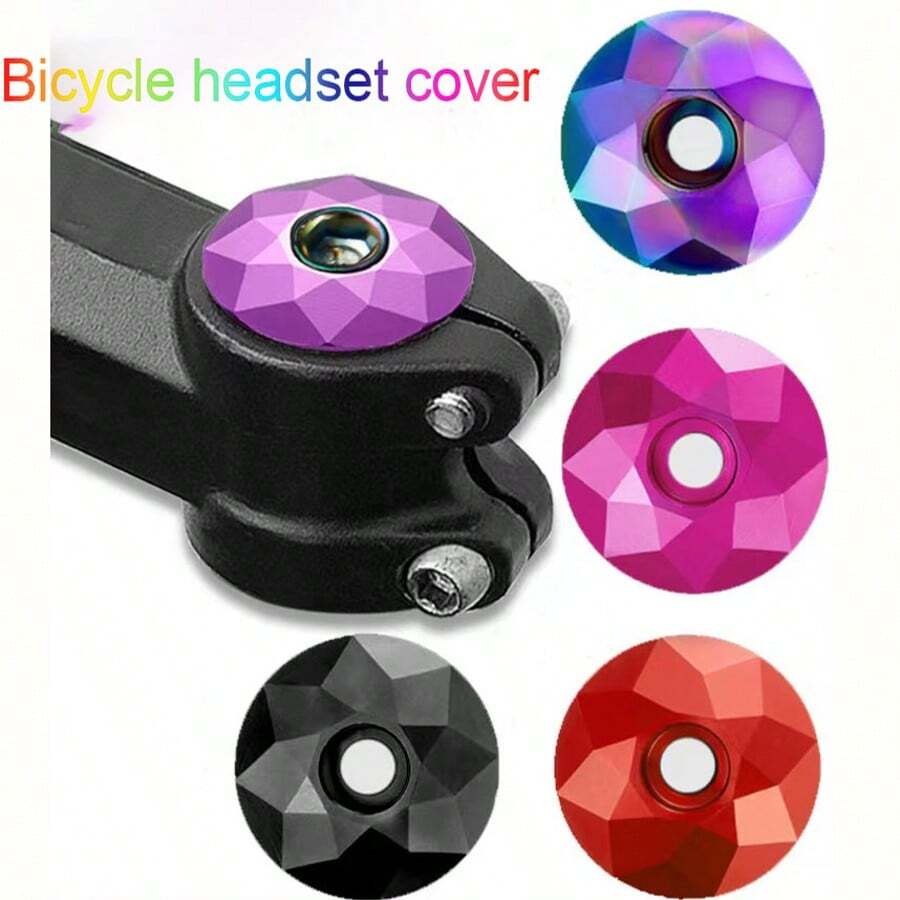 1pc Mountain Road Bike Top Cap Set, Personalized Modified Top Cap Accessories, Bicycle Parts, Christmas Gift(Styles In The Picture Are Shipped Randomly)